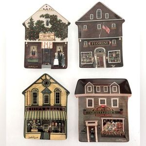 Charles Wysocki folk town decorative plates